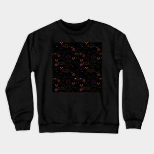 Halloween Pattern Neon Glow Crewneck Sweatshirt